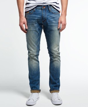 Superdry Corporal Slim Férfi Farmer Kék | AZYKD9613